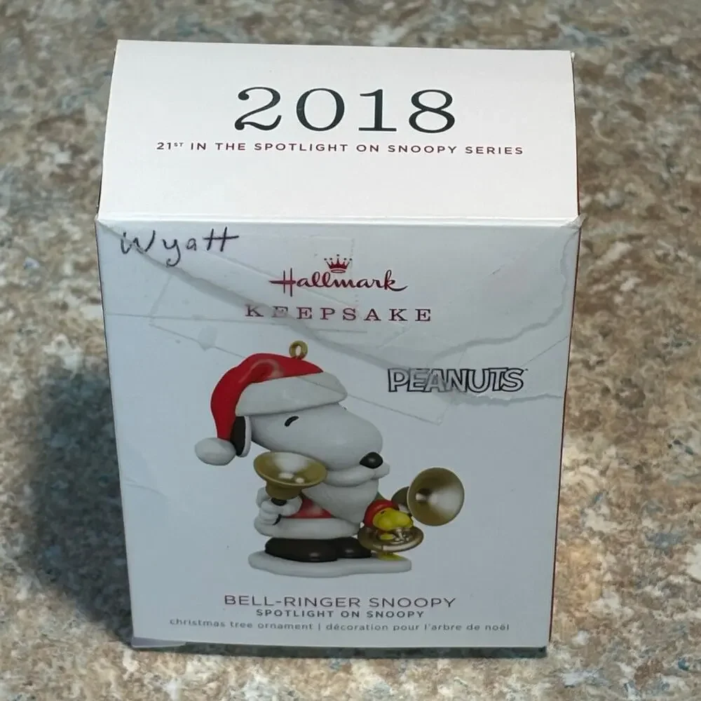 Hallmark Keepsake Peanuts Bell-Ringer Snoopy Christmas Decor Ornament 2018